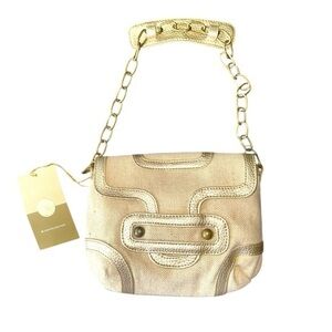 Limited Edition Target Small Shoulder Canvas and Gold Purse Deadstock